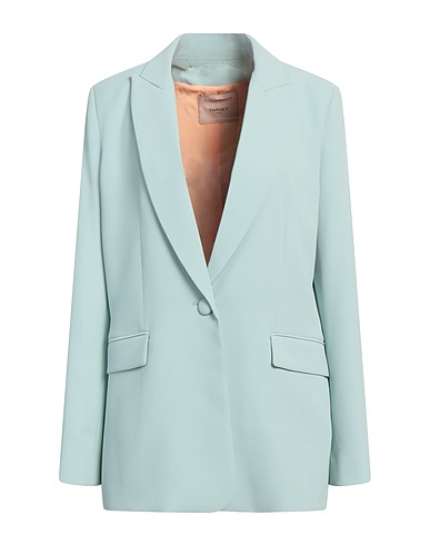 TWINSET Blazer Sky blue 94% Polyester, 6% Elastane
