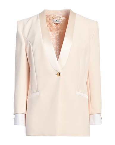 ELISABETTA FRANCHI Blazer Ivory 95% Polyester, 5% Elastane, Cotton