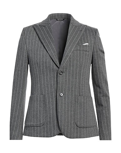 GREY DANIELE ALESSANDRINI Blazer Grey 79% Polyester, 16% Viscose, 5% Elastane