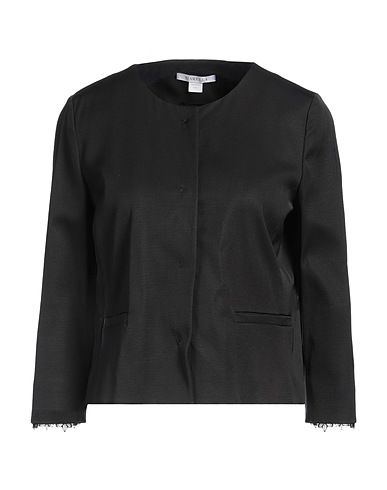 MARELLA Jacket Black 48% Acetate, 48% Viscose, 4% Elastane