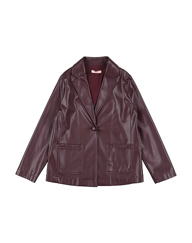 LIU •JO Blazer Burgundy 100% Polyester, Polyurethane resin