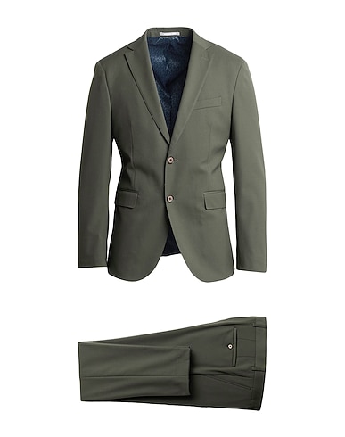 MICHAEL KORS MENS Suits Military green 51% Polyester, 42% Wool, 7% Elastane