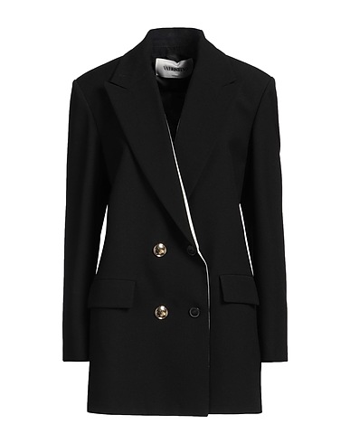 VALENTINO GARAVANI Blazer Black 100% Virgin Wool, Cotton, Polyester, Silk