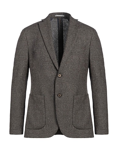 MICHAEL KORS MENS Blazer Dark brown 50% Wool, 24% Polyester, 16% Linen, 10% Polyamide
