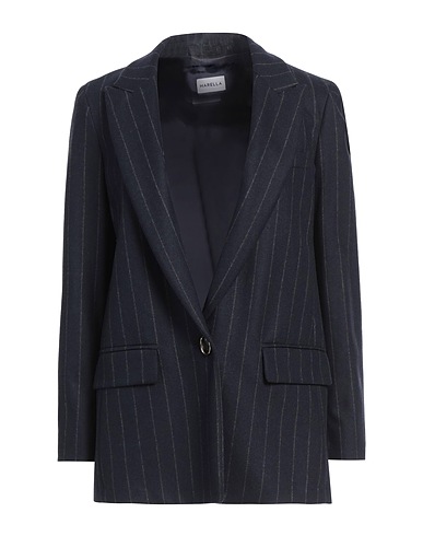 MARELLA Blazer Navy blue 70% Virgin Wool, 29% Polyamide, 1% Elastane