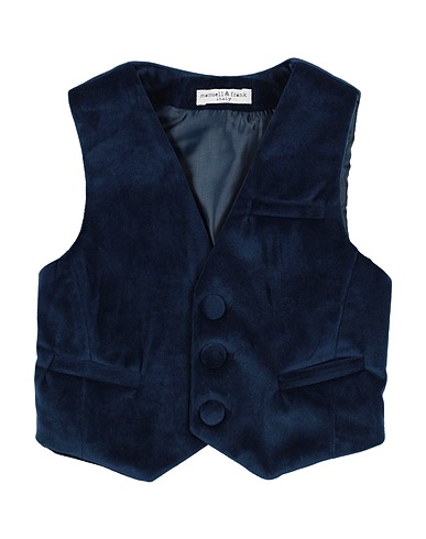 MANUELL & FRANK Waistcoat Midnight blue 100% Polyester