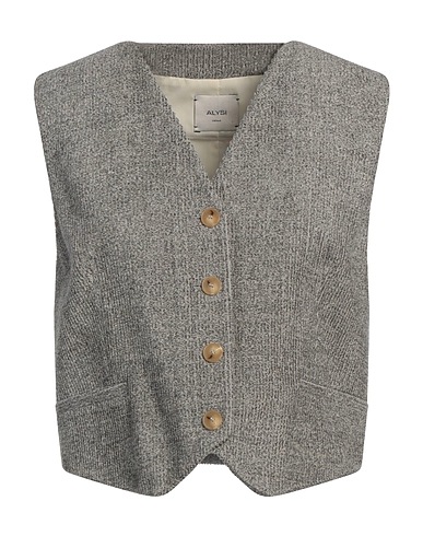 ALYSI Waistcoat CRÈME Grey 75% Viscose, 25% Virgin Wool