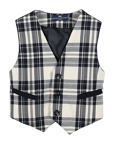 MANUELL & FRANK Waistcoat Midnight blue 78% Polyester, 19% Viscose, 3% Lycra®