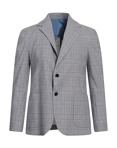 LIU •JO MAN Blazer Light blue 50% Cotton, 26% Linen, 22% Polyester, 2% Elastane