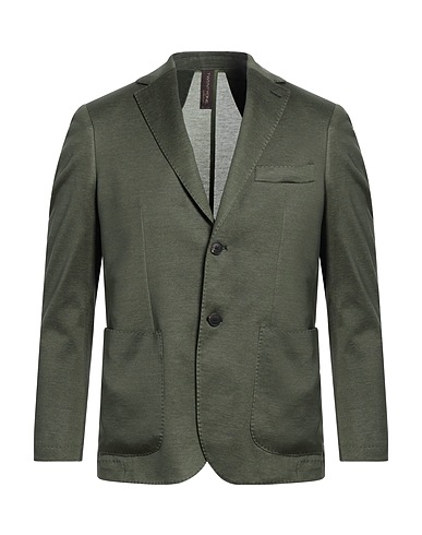 TWENTY-ONE by ANTONIO CARNEVALE Blazer Military green 100% Cotton