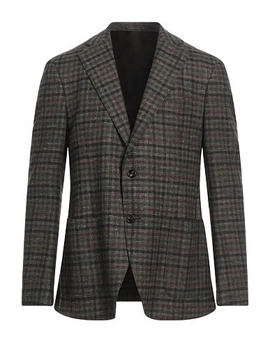 LUIGI BIANCHI Mantova Blazer Military green 69% Virgin Wool, 29% Silk, 2% Cashmere