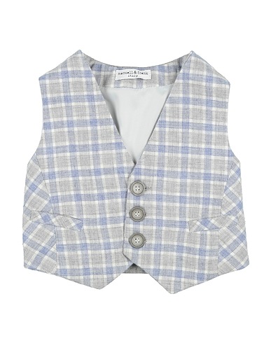 MANUELL & FRANK Suit vest Light grey 80% Cotton, 20% Wool