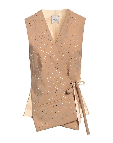 ALYSI Vest CHOCOLAT SABBIA 53% Polyester, 43% Virgin Wool, 4% Elastane