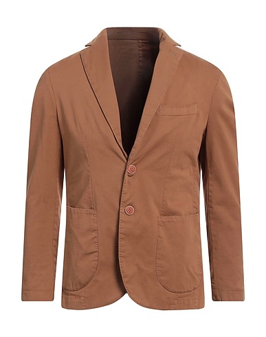 TWENTY-ONE by ANTONIO CARNEVALE Blazers Kamel 97% Baumwolle, 3% Elastan