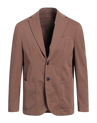 TWENTY-ONE by ANTONIO CARNEVALE Blazer Khaki 97% Cotton, 3% Elastane