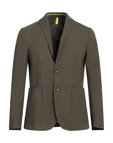 TWENTY-ONE by ANTONIO CARNEVALE Blazer Military green 97% Cotton, 3% Elastane