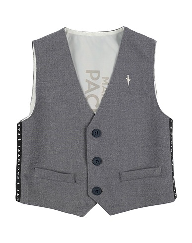 PACIOTTI Waistcoat Grey 65% Polyester, 34% Viscose, 1% Elastane