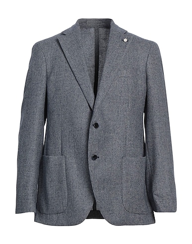 LUIGI BIANCHI Mantova Blazer Midnight blue 58% Wool, 33% Alpaca wool, 9% Polyester