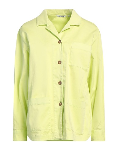 CALIBAN Jacket Lime green 97% Cotton, 3% Elastane