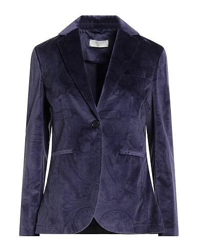 CIRCOLO 1901 Blazer Navy blue 98% Cotton, 2% Elastane