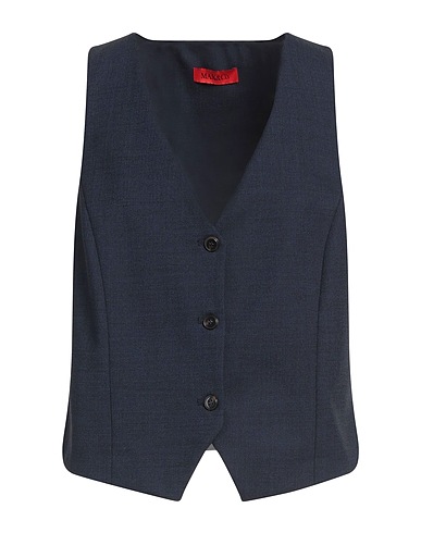 MAX&Co. Waistcoat Navy blue 66% Polyester, 27% Virgin Wool, 7% Elastane