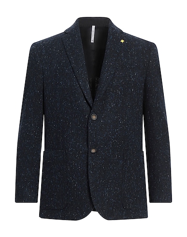 ALESSANDRO GILLES Blazer Midnight blue 35% Polyacrylic, 30% Polyester, 23% Wool, 7% Other Fibres, 5% Silk