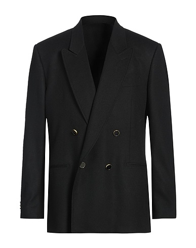 LARDINI Blazer Black 94% Wool, 6% Cashmere