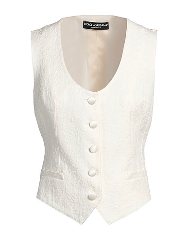 DOLCE&GABBANA Vest Ivory 74% Cotton, 26% Silk