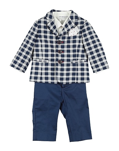 COLORICHIARI Suits Navy blue 54% Polyester, 42% Cotton, 4% Elastane