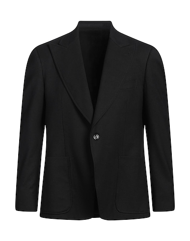 LARDINI Blazer Black 98% Wool, 2% Elastane