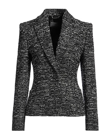 ALBERTA FERRETTI Blazer Black 63% Polyester, 15% Cotton, 12% Acrylic, 9% Wool, 1% Polyamide