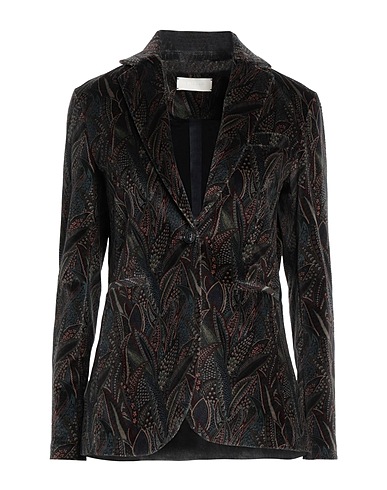 CIRCOLO 1901 Blazer Dark green 98% Cotton, 2% Elastane