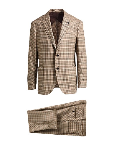 LARDINI Suits Sand 100% Virgin Wool