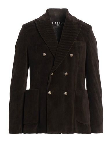 CIRCOLO 1901 Blazer Dark brown 80% Cotton, 20% Polyester
