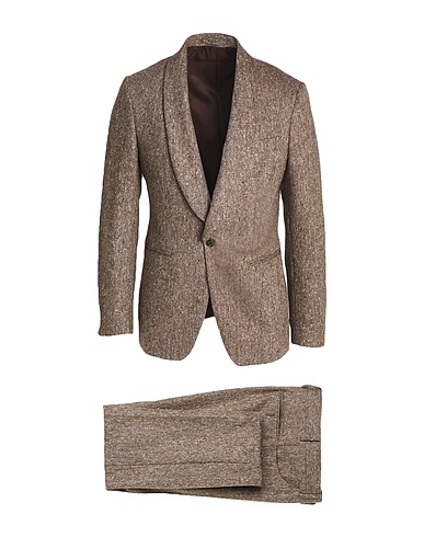 LARDINI Suits Khaki 100% Virgin Wool