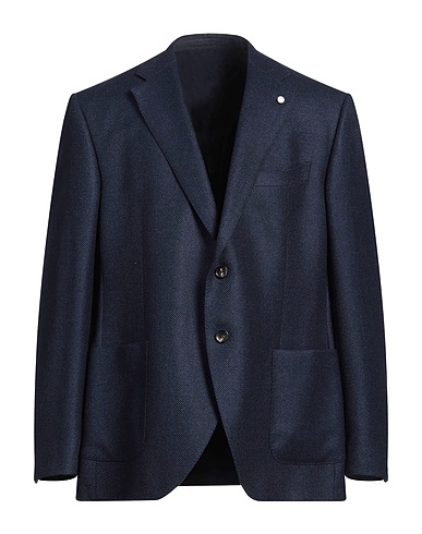 LUIGI BIANCHI Mantova Blazer Navy 95% Wool, 5% Cashmere