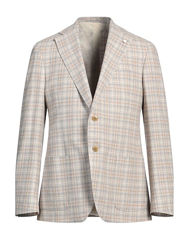 LUIGI BIANCHI Mantova Blazer Beige 77% Virgin Wool, 19% Polyamide, 4% Silk