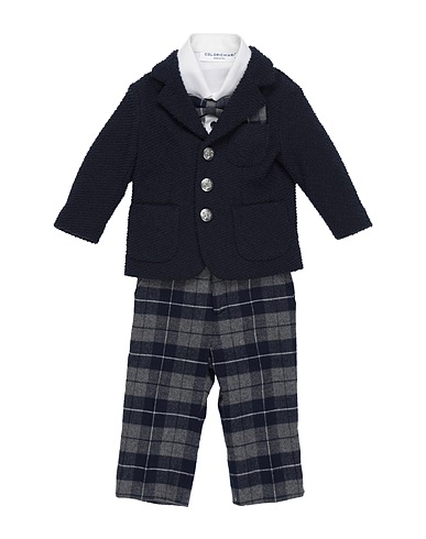 COLORICHIARI Baby co-ord  Midnight blue 52% Polyester, 46% Cotton, 2% Elastane, Wool