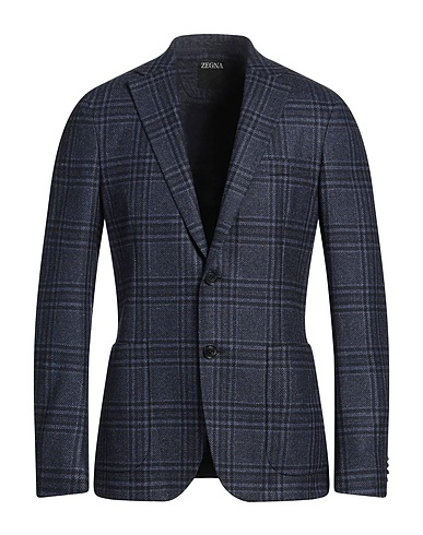 ZEGNA Blazer Midnight blue 83% Wool, 8% Silk, 8% Linen, 1% Elastane