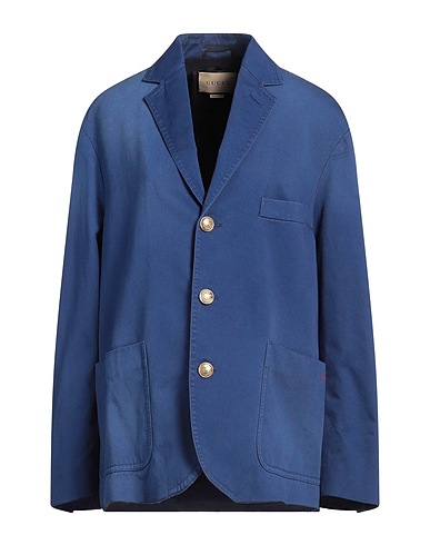 GUCCI Blazer Blue 100% Cotton, Polyester, Viscose