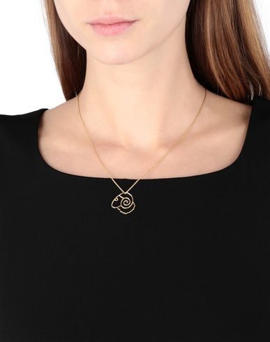 Shop Nina Kastens Necklace Aries Woman Necklace Gold Size - 925/1000 Silver, Brass, 18kt Gold-plated