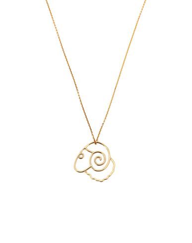 Shop Nina Kastens Necklace Aries Woman Necklace Gold Size - 925/1000 Silver, Brass, 18kt Gold-plated