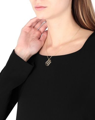 Shop Nina Kastens Necklace Aquarius Woman Necklace Gold Size - 925/1000 Silver, Brass, 18kt Gold-plated