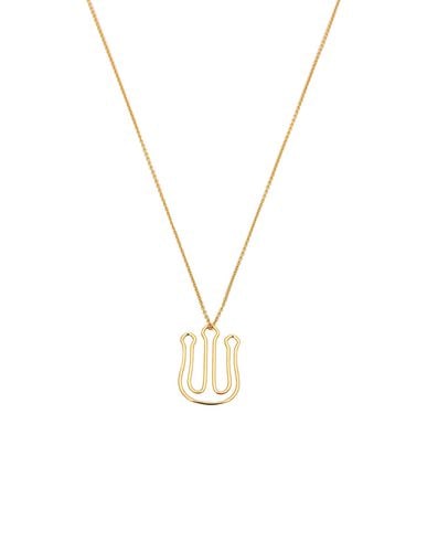 Shop Nina Kastens Necklace Aquarius Woman Necklace Gold Size - 925/1000 Silver, Brass, 18kt Gold-plated