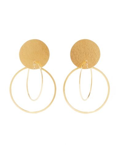 Annie Costello Brown Earrings In Gold