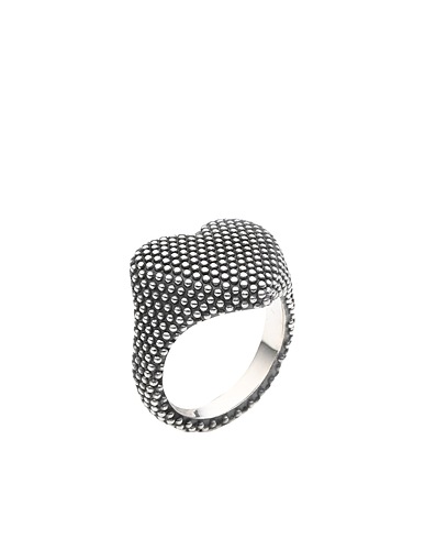 NOVE25 Anello DOTTED HEART SIGNET
 Argento Argento 925/1000