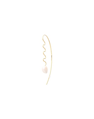 MARIA BLACK Ear cuff or single earring AGOSTO EARRING
 Gold 925/1000 Silver, Freshwater Pearl