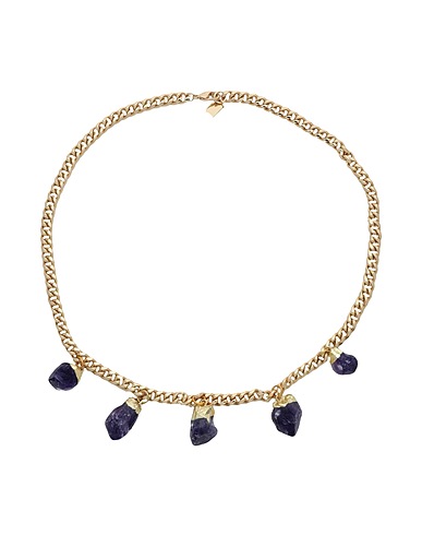 CRYSTAL HAZE Necklace AMETHYSTOS
 Purple Amethyst, Brass, 18kt Gold-plated
