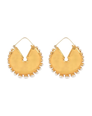 PATOU Earrings Gold Metal, Pearls