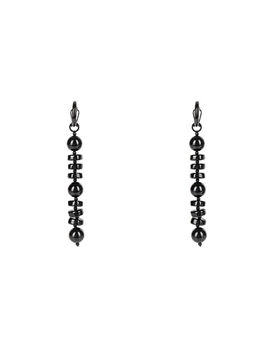 DSQUARED2 Earrings Black 50% Silver, 40% Plexiglas®, 5% Brass, 5% Aramid fibre